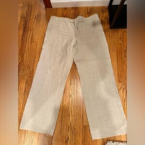 100% Italian linen wide leg Pants